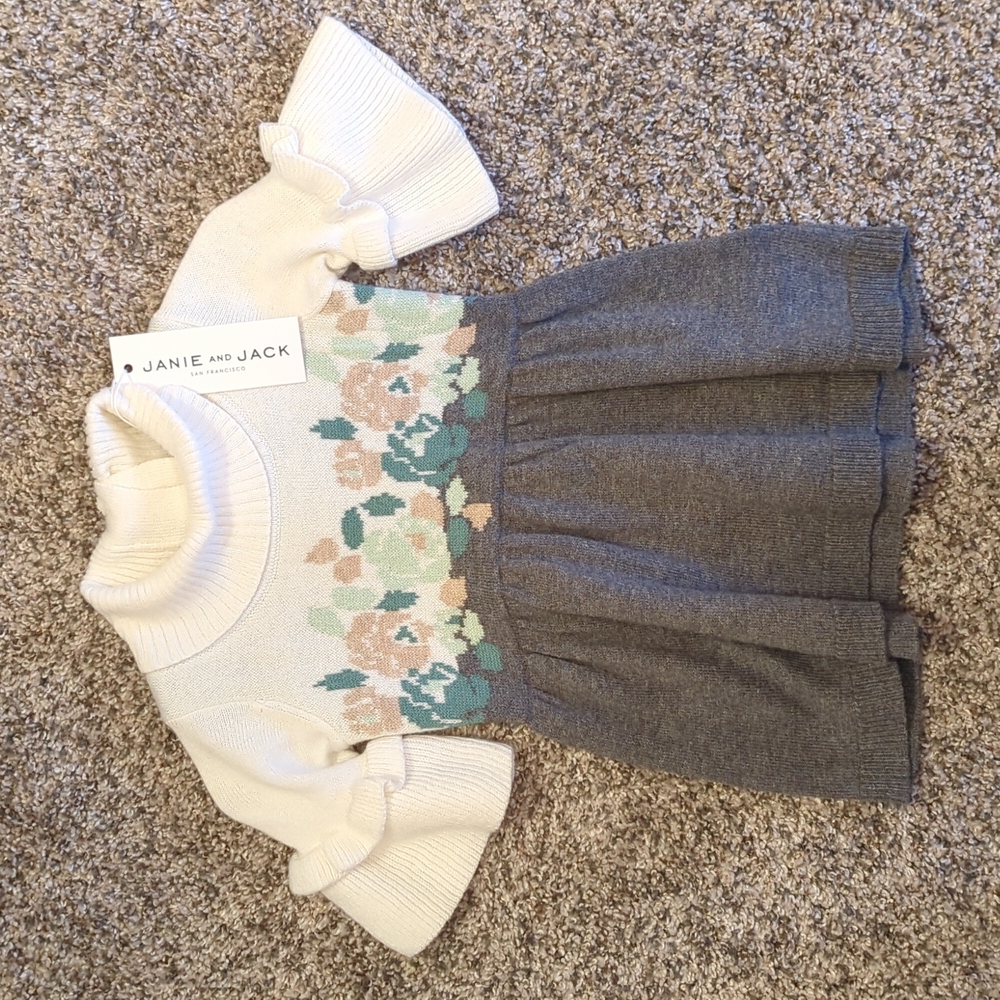 Janie and Jack Baby Girl Sweater Dress 3-6M